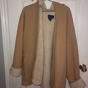 COPY - Long hooded Sherpa jacket
